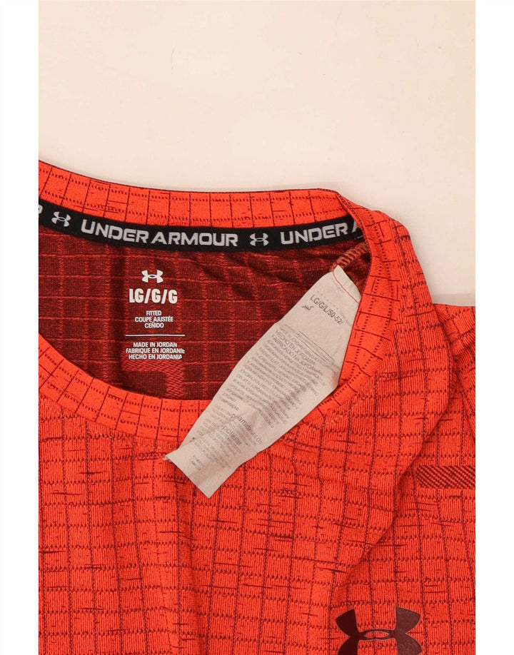 Męski T-shirt z grafiką Under Armour, duży, czerwony nylon