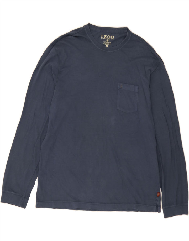IZOD Mens Top Long Sleeve Large Navy Blue Cotton Vintage Izod and Second-Hand Izod from Messina Hembry 