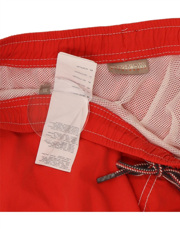 NAPAPIJRI Mens Graphic Swimming Shorts XL  Red Colourblock Polyester