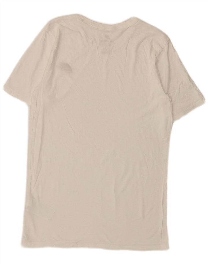 Męski T-shirt Nike o sportowym kroju, mały, biały, bawełniany