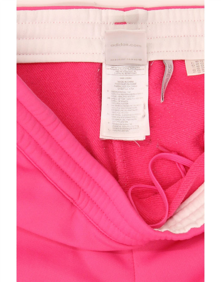 Damskie proste spodnie dresowe Adidas UK 10, małe, różowe, poliestrowe
