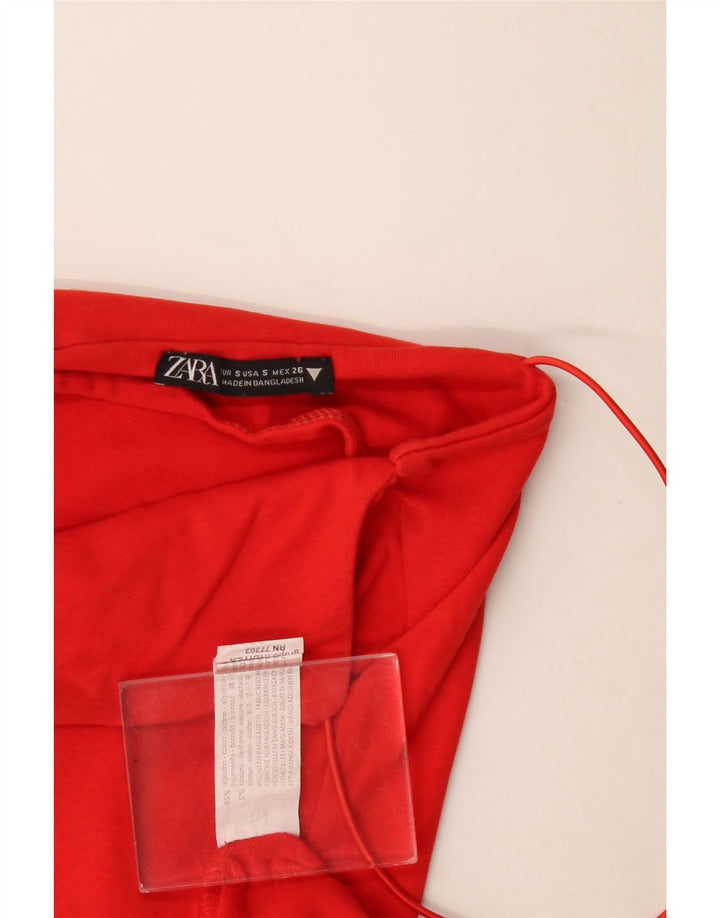 Damska sukienka Zara Sundress UK 8 Small Pomarańczowa bawełniana