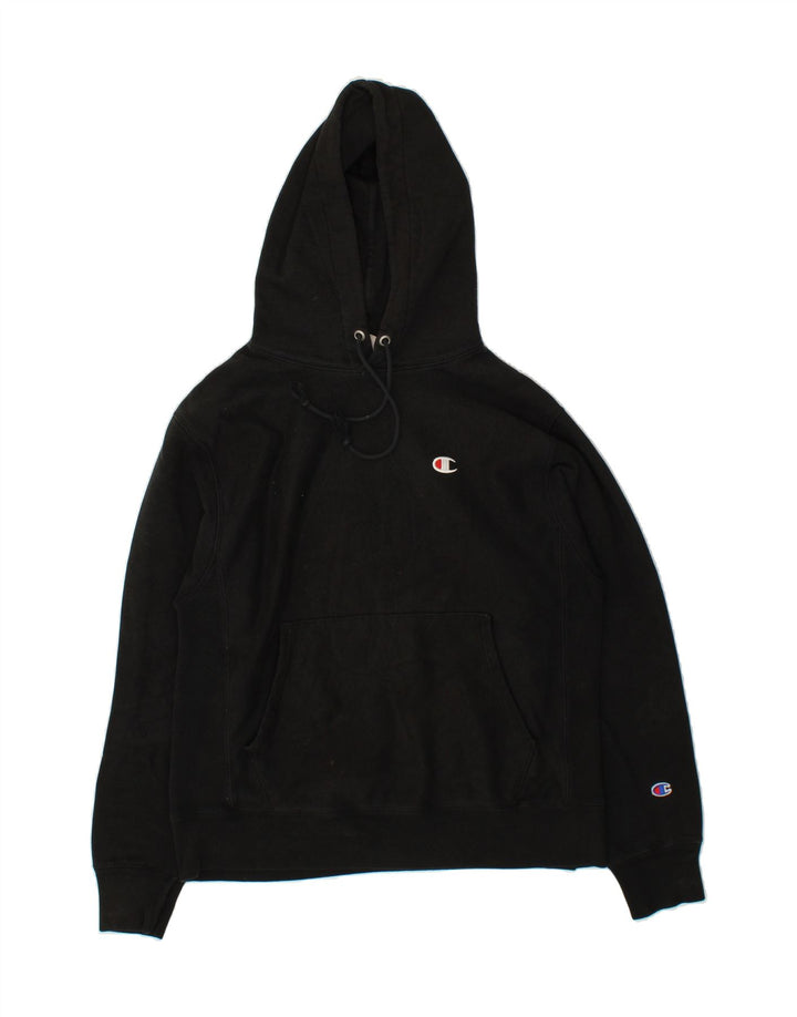 CHAMPION Mens Hoodie Jumper Medium Black Cotton Vintage Champion and Second-Hand Champion from Messina Hembry 