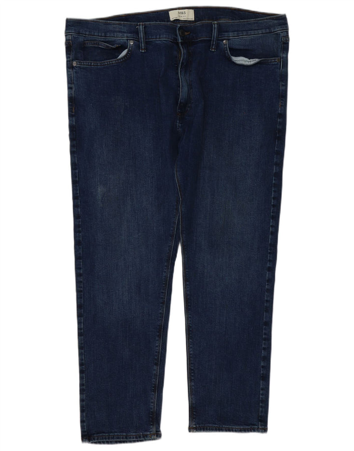 Marks & Spencer Męskie jeansy slim W40 L29 Niebieskie, bawełniane