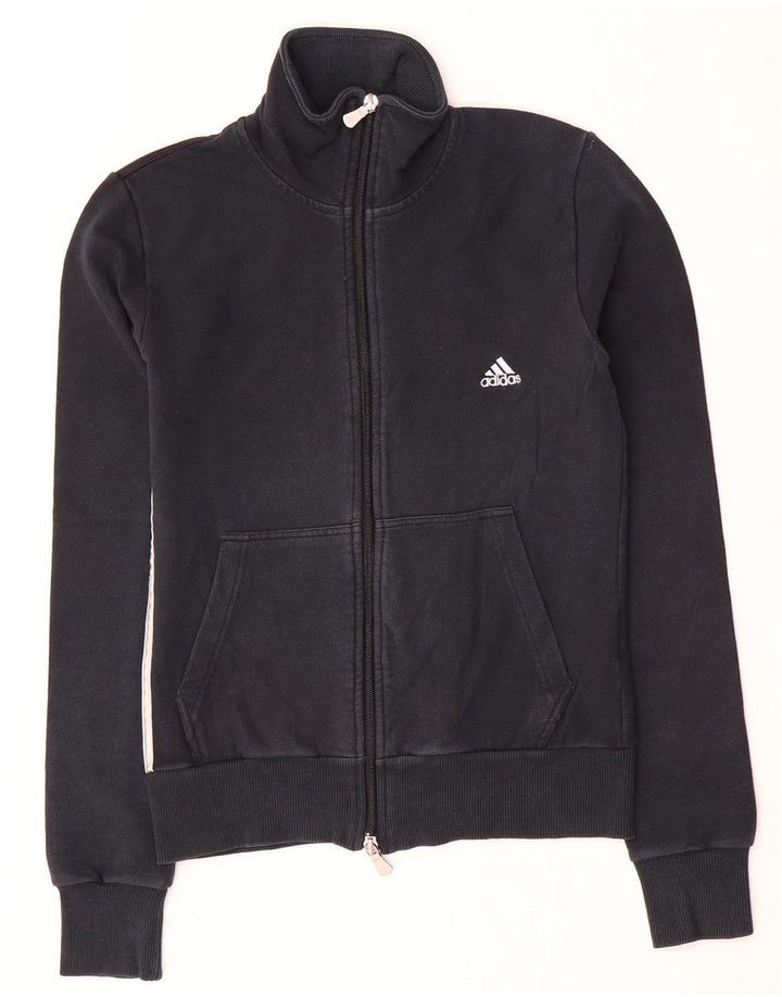Damska kurtka dresowa Adidas UK 10, mała czarna bawełna