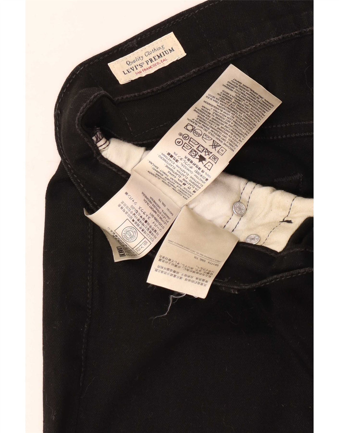 Męskie jeansy Levi's 511 Slim W31 L34 Czarna bawełna