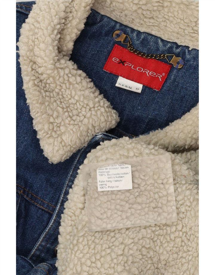 Męska kurtka jeansowa EXPLORER Sherpa IT 52 XL, niebieska, bawełniana