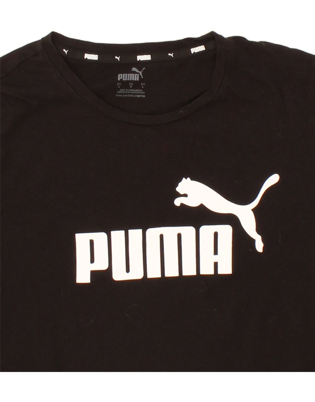 PUMA Womens Graphic T-Shirt Top UK 14 Large Black Vintage Puma and Second-Hand Puma from Messina Hembry 