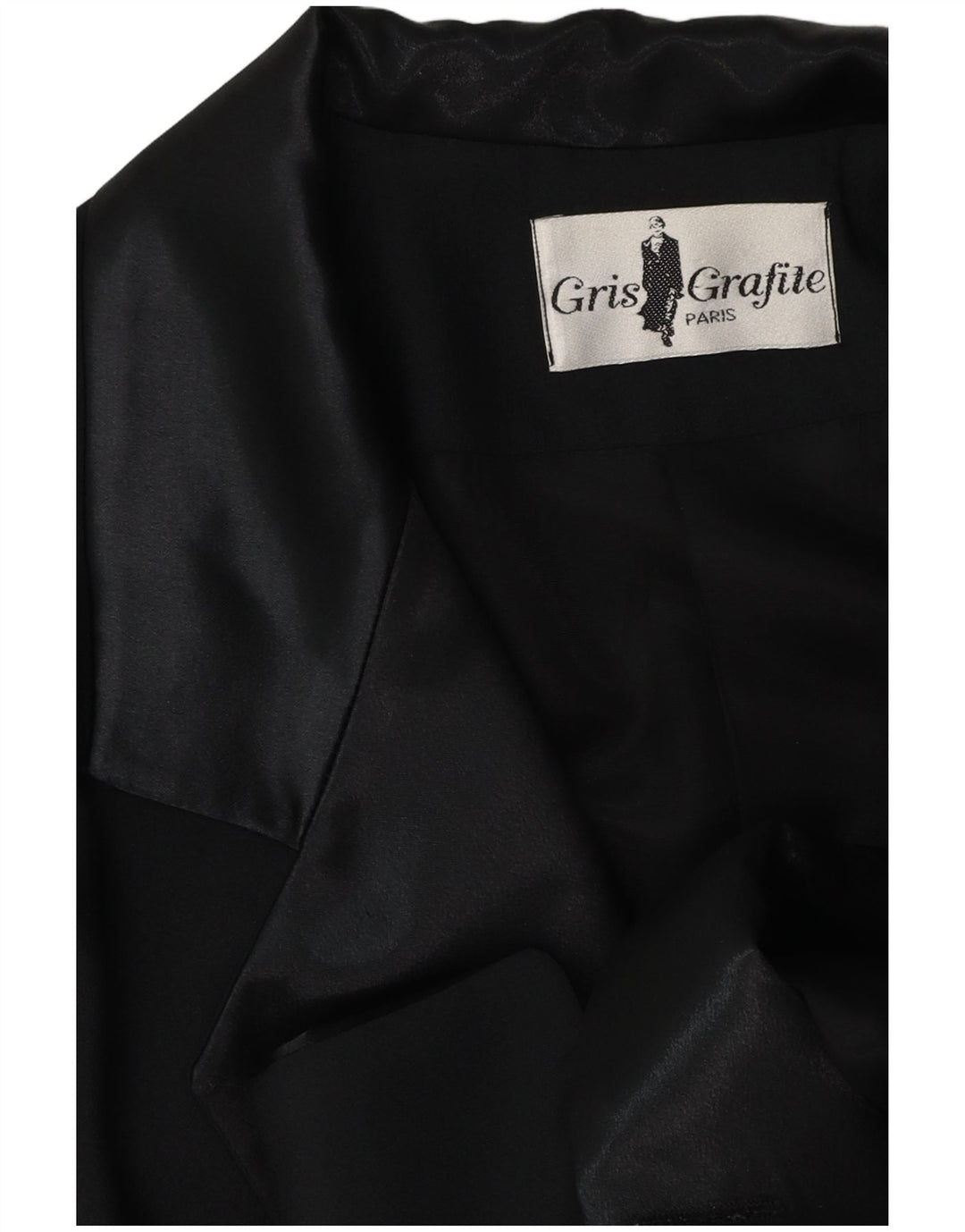 Vintage damska marynarka dwurzędowa UK 14, duża czarna