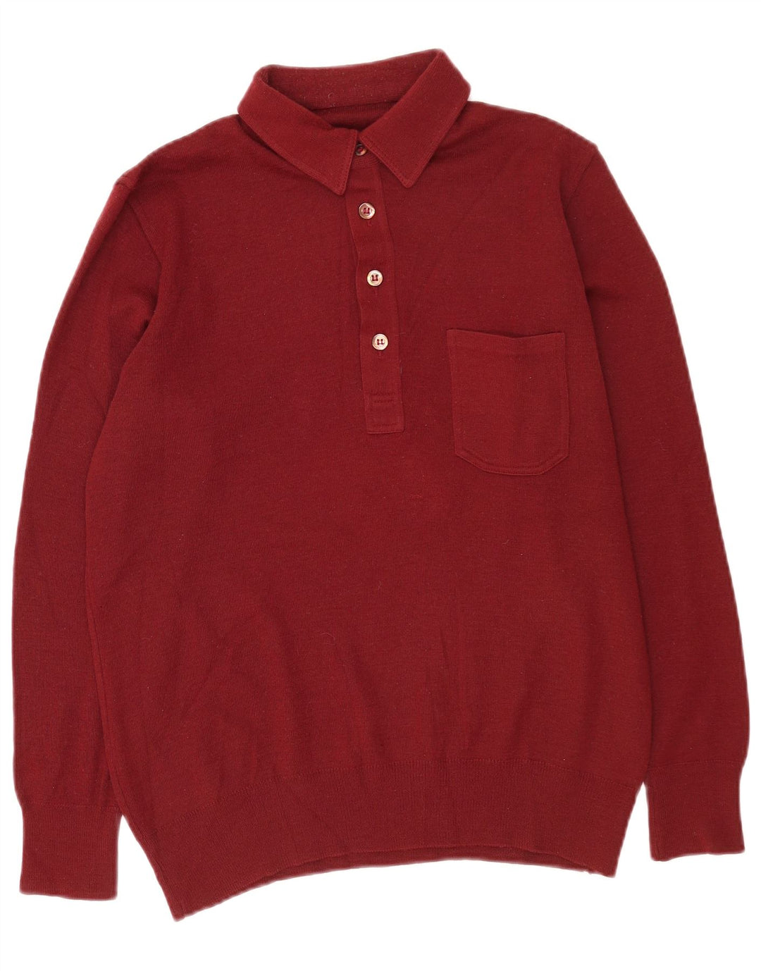 Męski sweter z golfem w stylu vintage, średni burgund