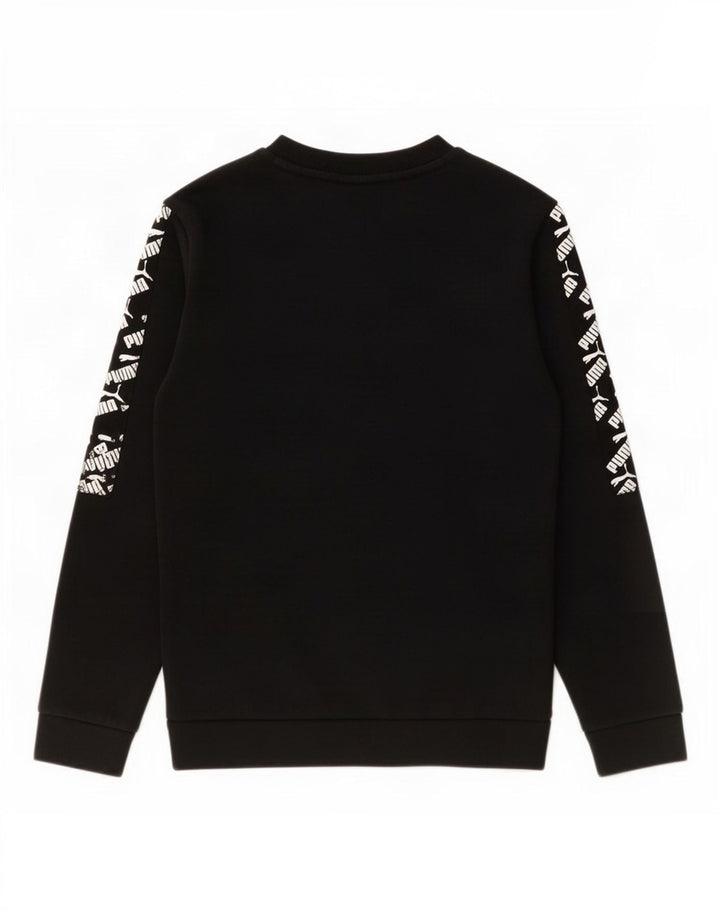 Chłopięca bluza z grafiką Puma, 11-12 lat, czarna, bawełniana