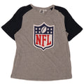 Męski T-shirt z grafiką NFL, duży, szary, bawełniany blok kolorów