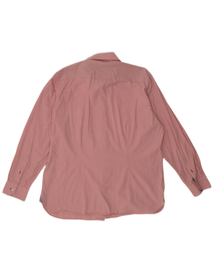 Koszula męska Ted Baker, rozmiar 16, 1/2, duża, różowa, z geometrycznej bawełny
