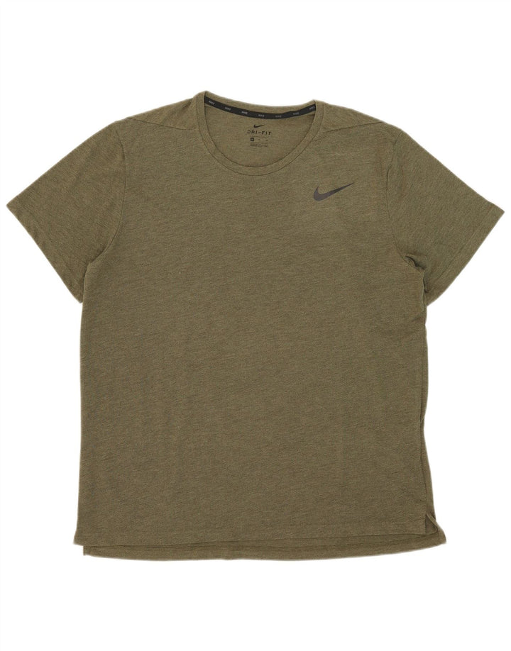 Męski T-shirt Nike Dri Fit Top XL Zielony Poliester