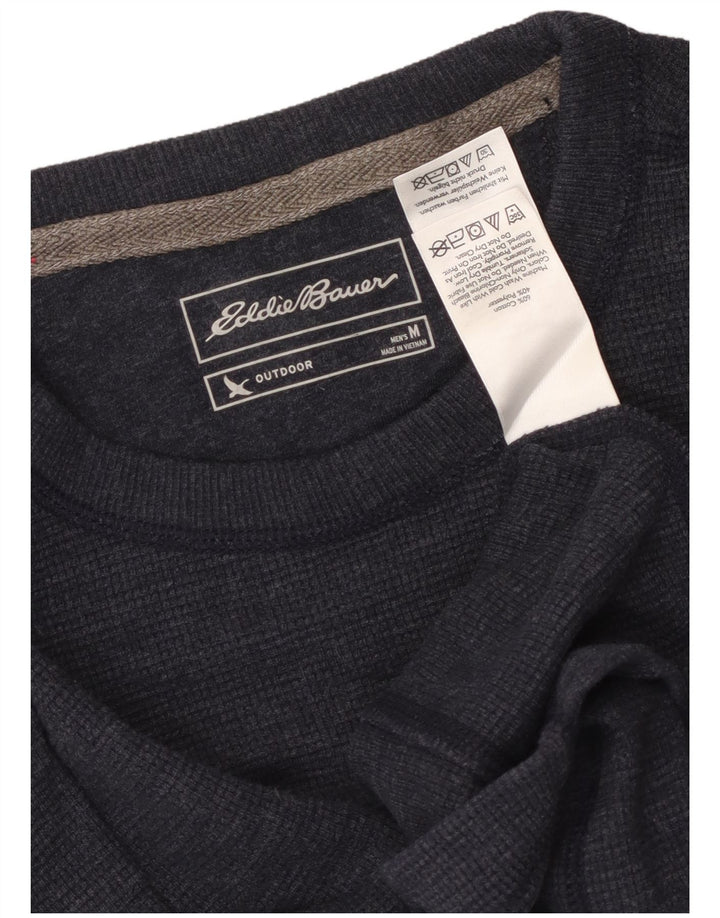 EDDIE BAUER Męski top z długim rękawem, średnio granatowy, bawełniany