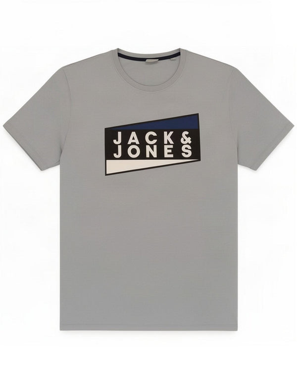 Męska koszulka graficzna Jack & Jones Top 2XL niebieska bawełniana
