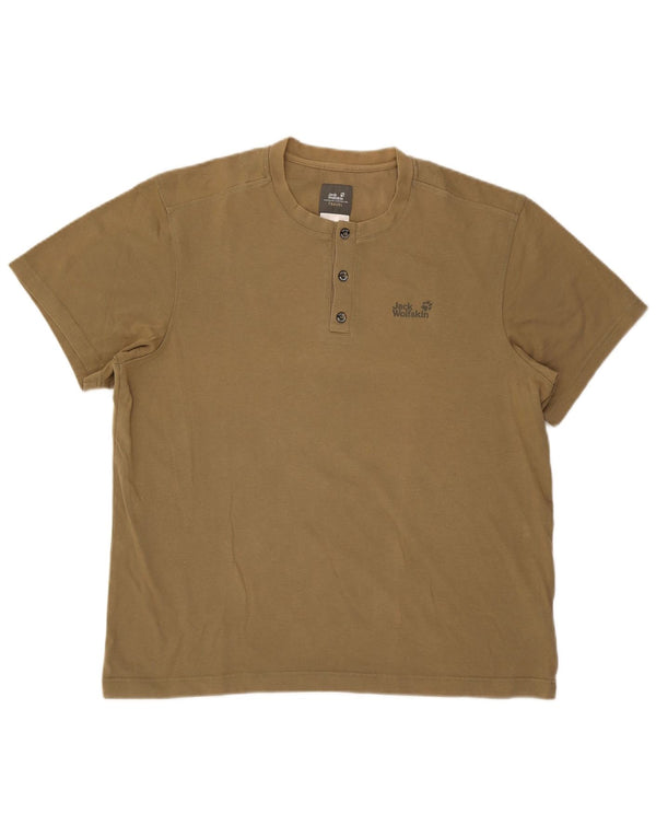 T-shirt męski Jack Wolfskin Top UK 46/48 2XL Khaki, bawełna