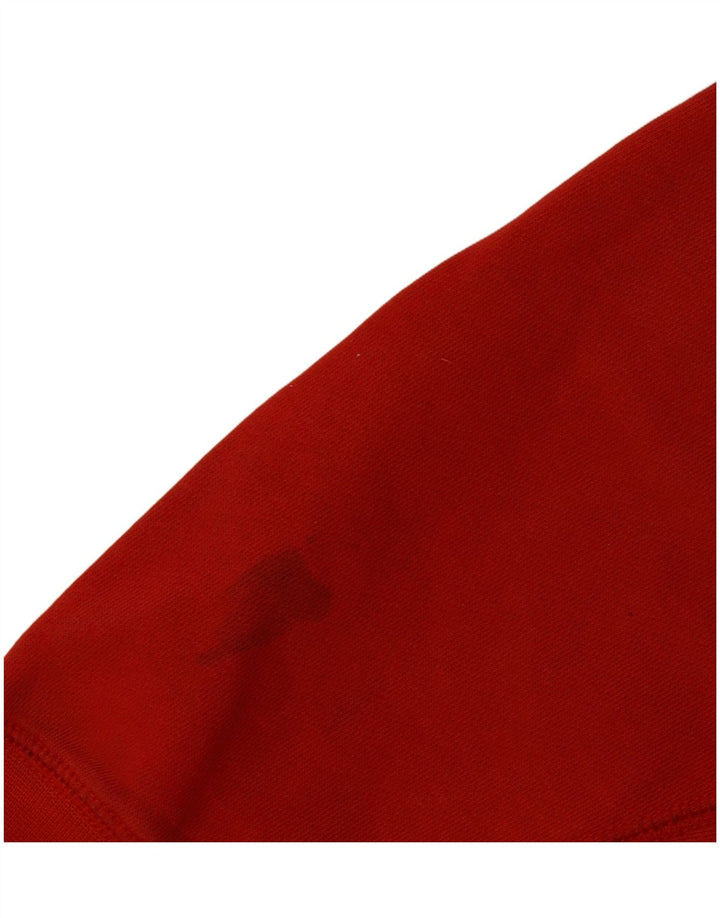 Męski sweter z grafiką Nike, mały, czerwony, bawełniany