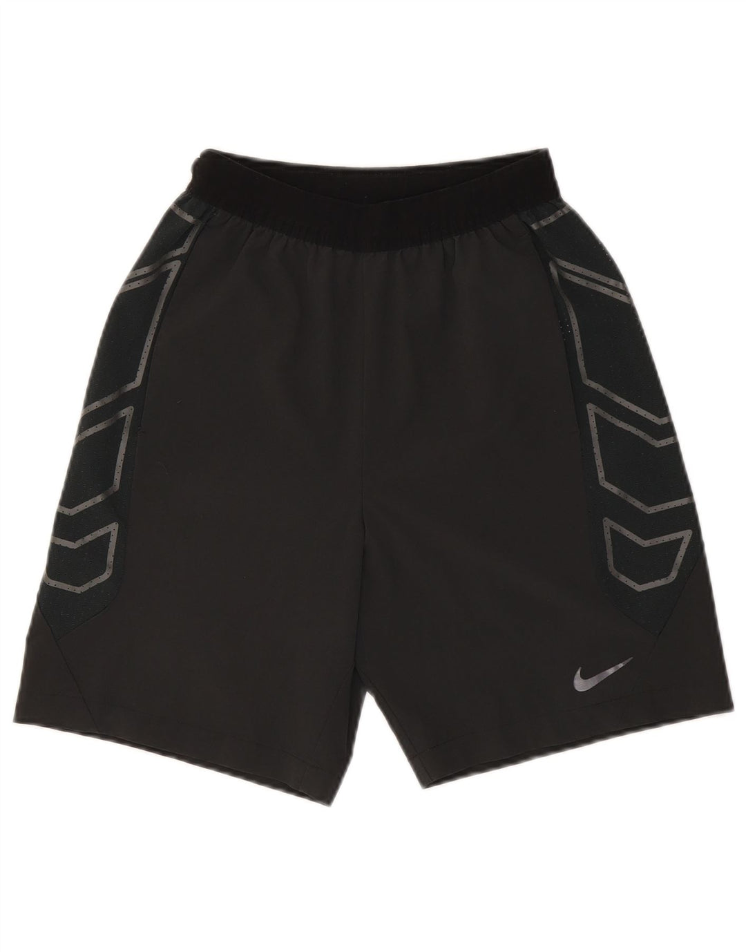 Męskie spodenki sportowe Nike z grafiką, mały, czarny, poliestrowy blok kolorów