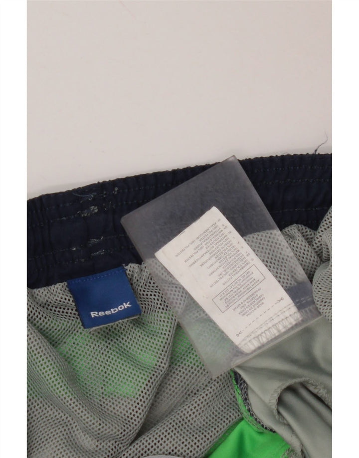 Męskie spodenki kąpielowe REEBOK XL, zielony, kolorowy poliester