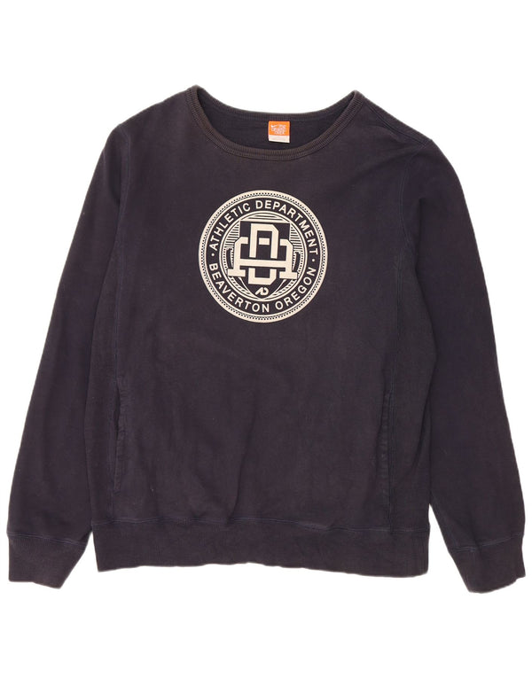 Męski sweter z grafiką NIKE, duży, granatowy