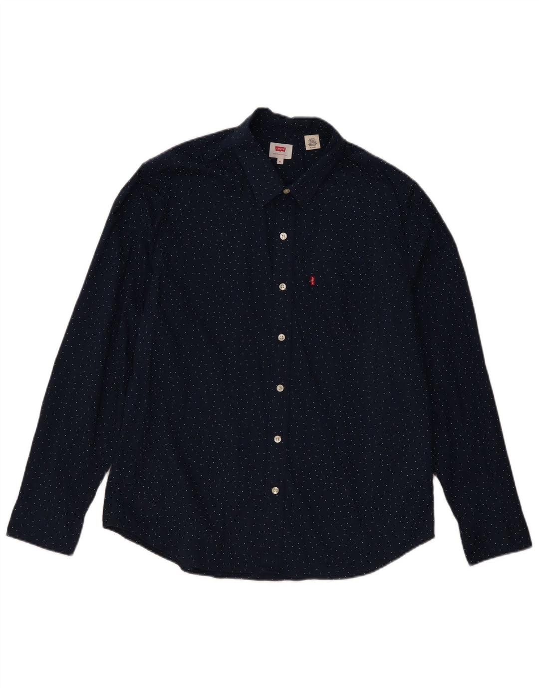 Koszula męska Levi's XL Granatowa, bawełniana w kropki, klasyczna