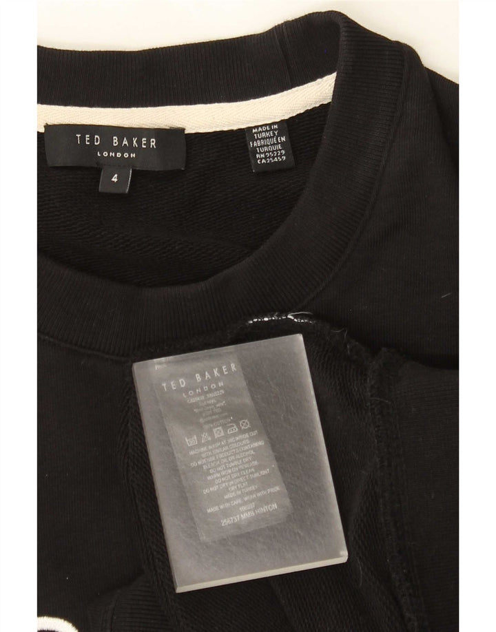 Męska bluza z grafiką Ted Baker, rozmiar 4, duża, czarna, bawełniana