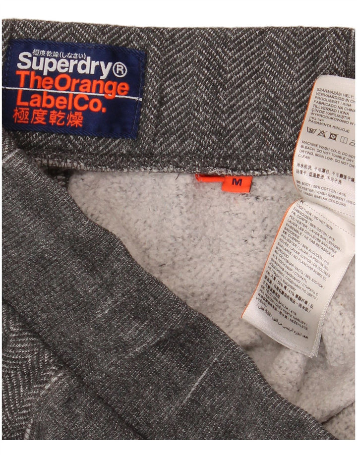 Męskie spodnie dresowe Superdry Orange Label, średnioszare, bawełniane