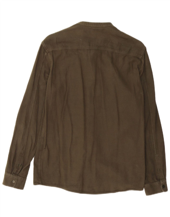 Koszula męska Cos, mała, bawełniana w kolorze khaki