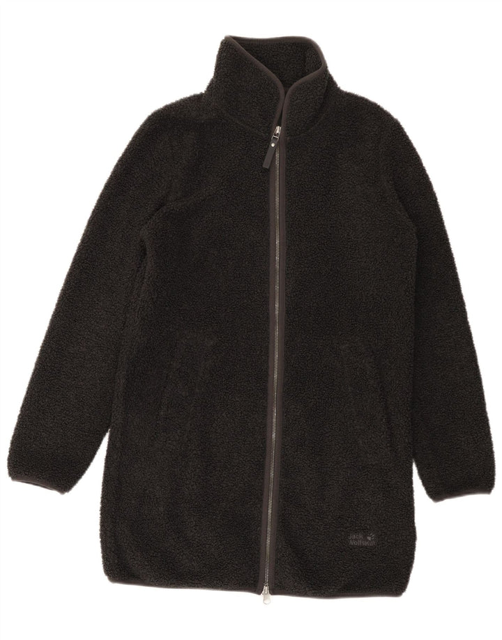 Damski płaszcz polarowy oversize Jack Wolfskin UK 6 XS, szary poliester