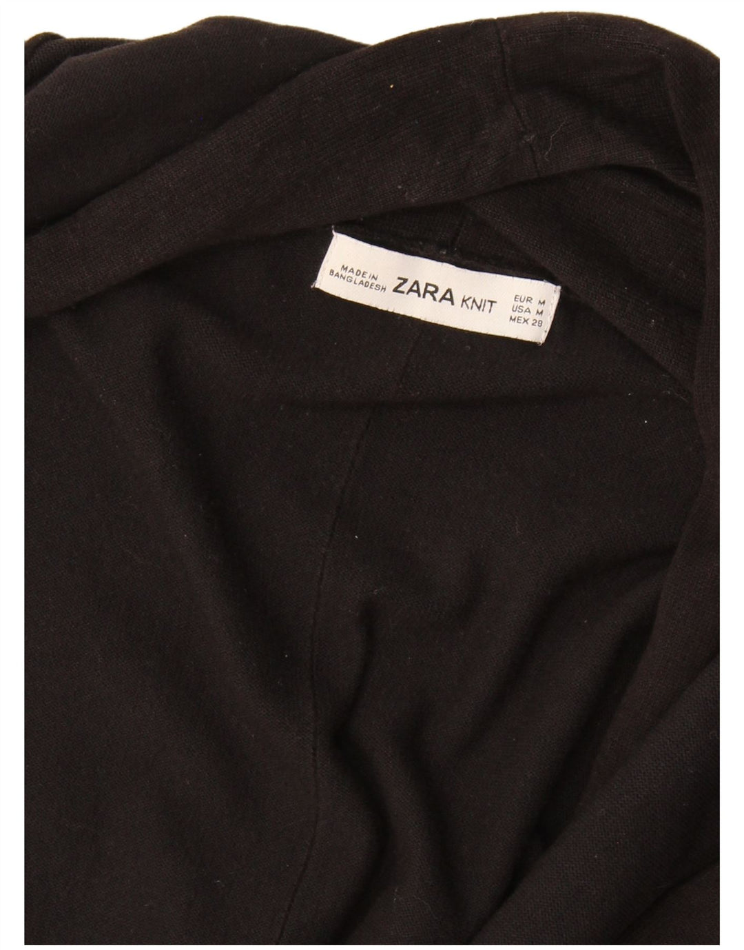 Sweter damski Zara z otwartym kardiganem UK 12, średni czarny
