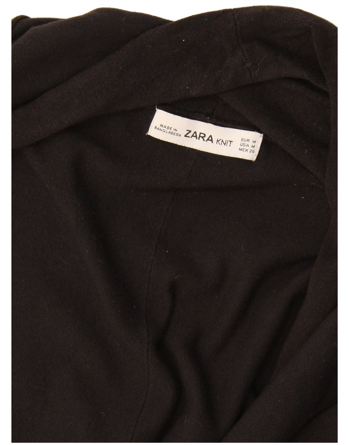 Sweter damski Zara z otwartym kardiganem UK 12, średni czarny