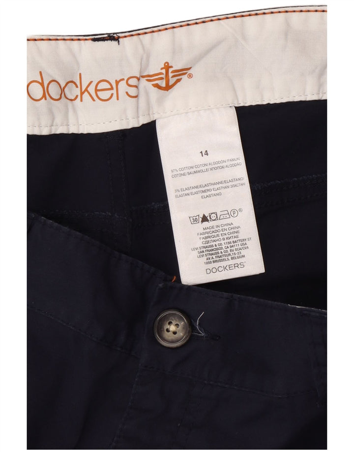 Damskie bermudy DOCKERS US 14 XL W34 Granatowa bawełna