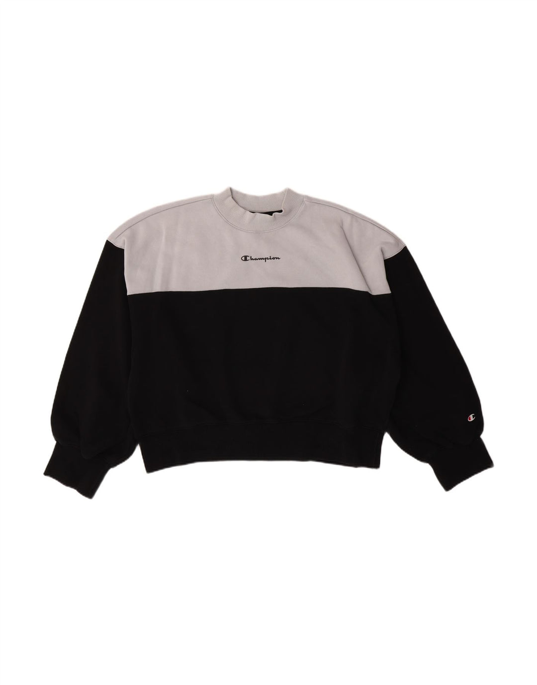CHAMPION Womens Crazy Pattern Sweatshirt Jumper UK 14 Medium Black Sports