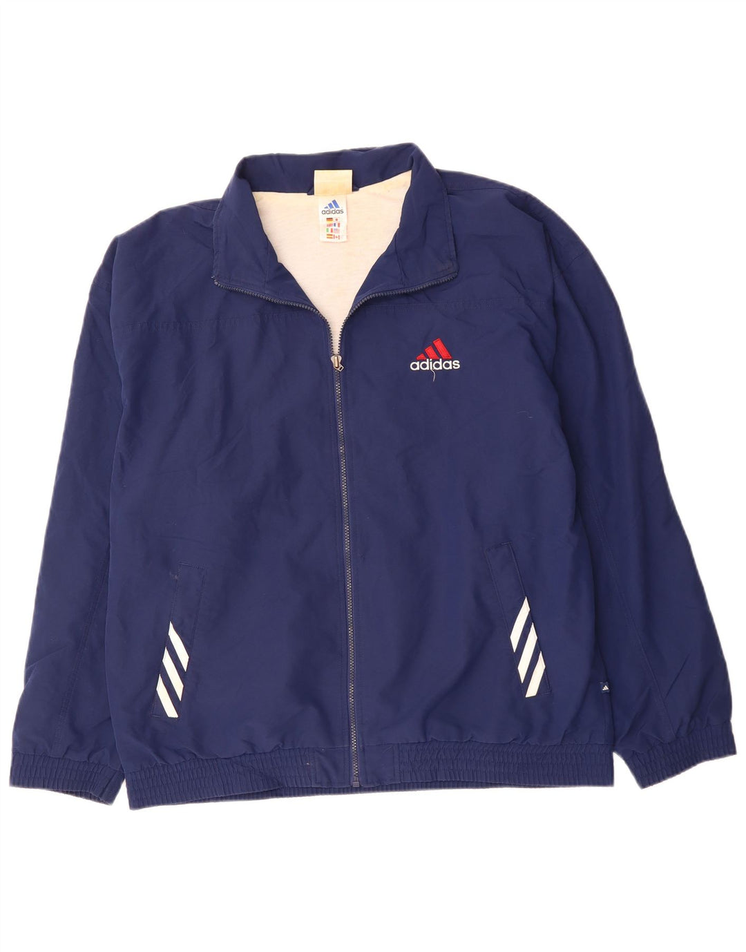 Adidas Męska kurtka dresowa UK 42/44, duża, granatowa, poliester