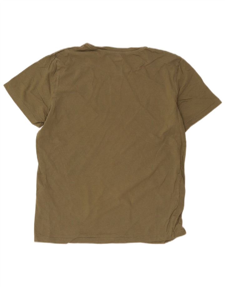 Męska koszulka z grafiką Jack & Jones, średnia, bawełniana khaki