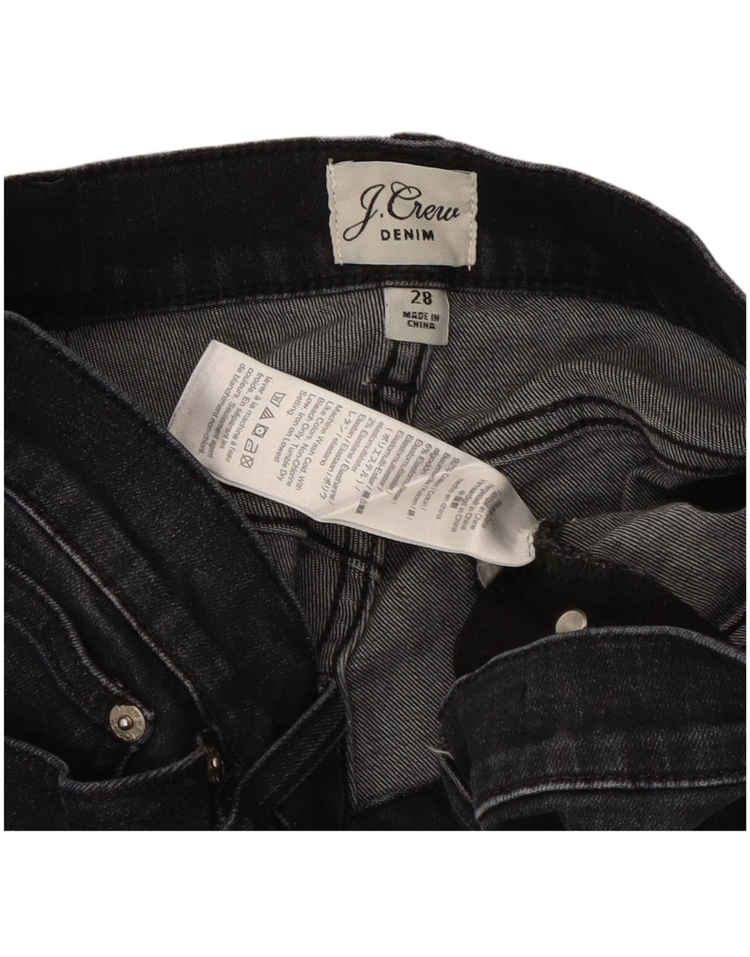 Damskie jeansy Bootcut J. CREW W28 L26 Czarne bawełniane