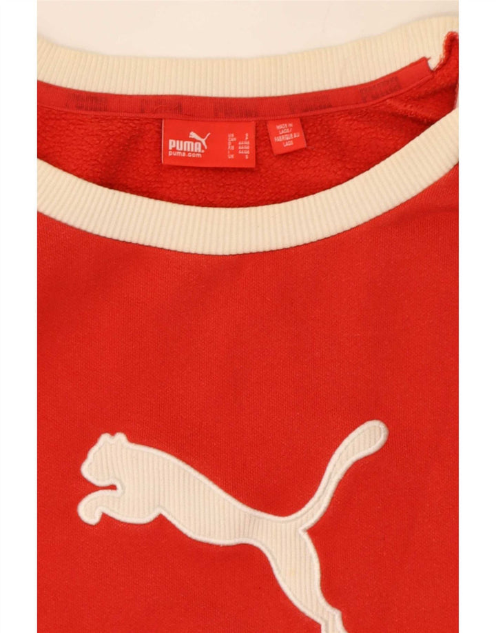 Męska bluza Puma z grafiką, mała, czerwona, z blokami kolorów
