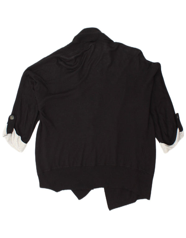 Damski sweter rozpinany Laura Ashley z rękawem 3/4, UK 14, średni czarny