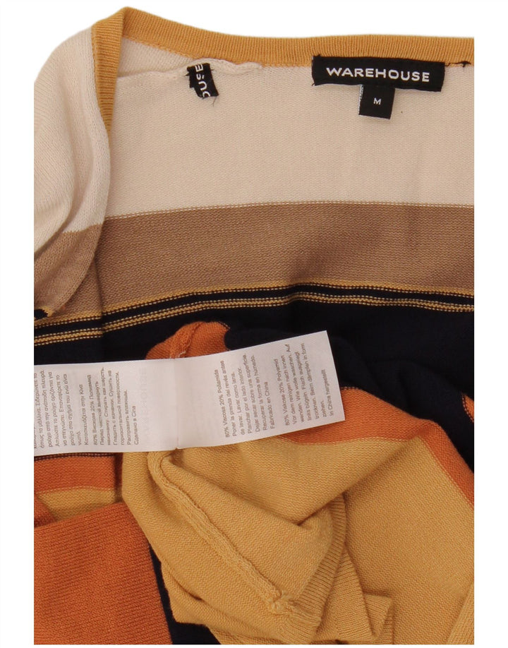 Damski sweter rozpinany o przedłużonym fasonie Warehouse UK 14, średni beż, wiskoza