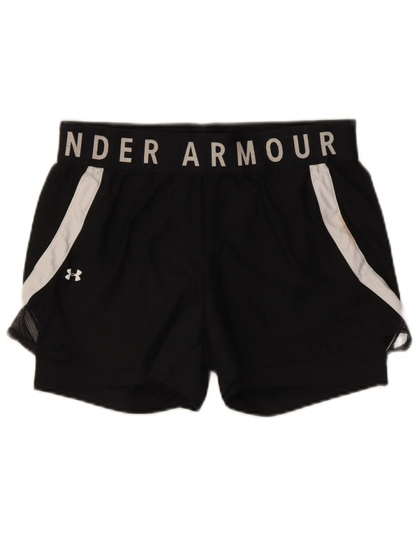 Damskie spodenki sportowe Under Armour Heat Gear UK 14, duże, czarne, z blokami kolorów