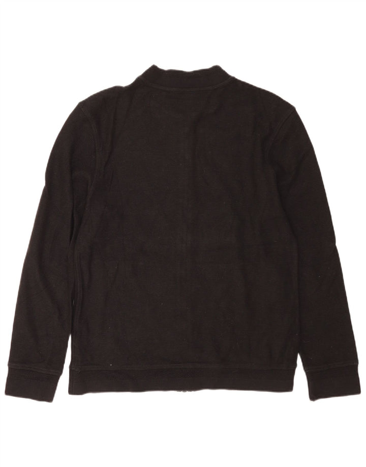 Męski sweter rozpinany Massimo Dutti, średni czarny, bawełniany