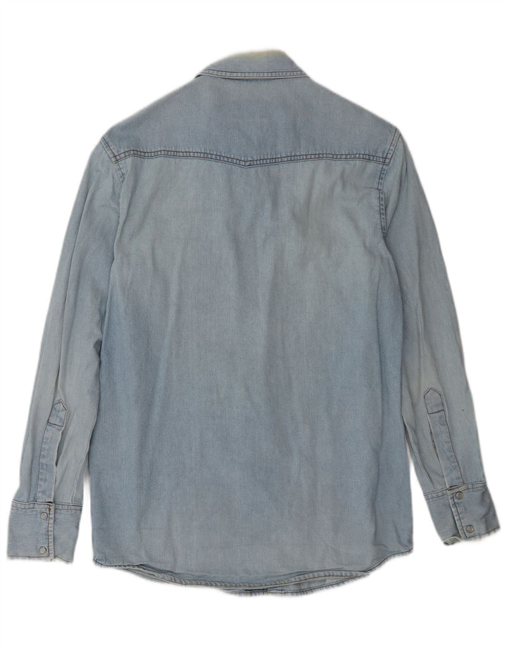 Męska koszula dżinsowa Wrangler XS, niebieska, bawełniana