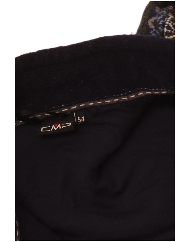 Męska kurtka polarowa CMP EU 54 2XL Niebieski poliester z blokami kolorów