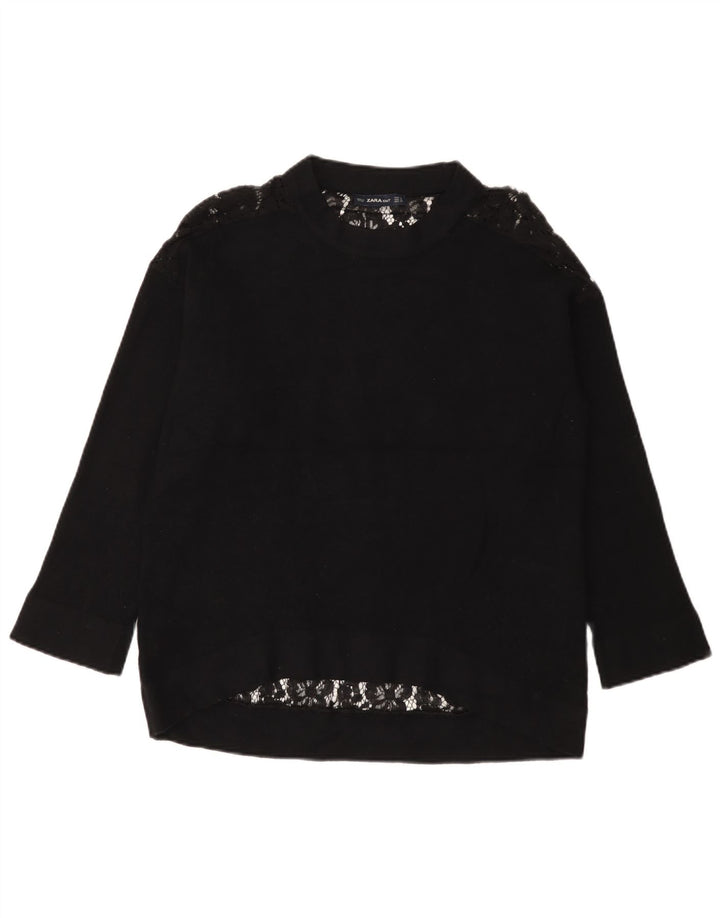 Damska bluzka oversize z długim rękawem Zara UK 10 Small Black