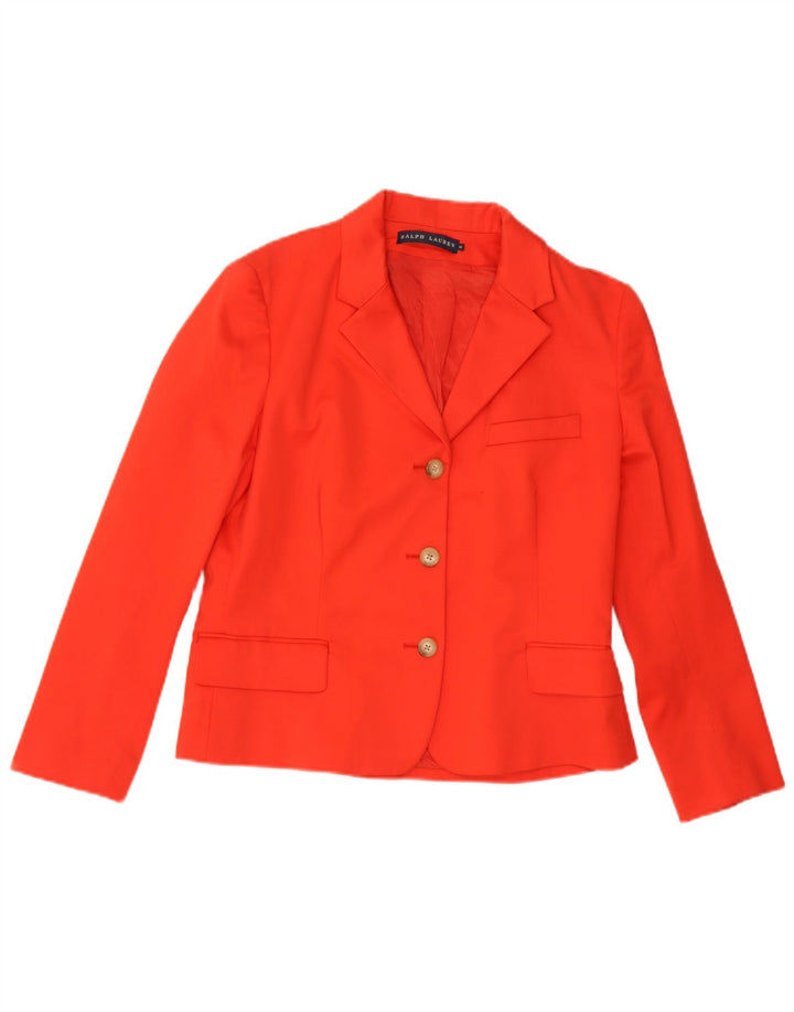 Damska marynarka zapinana na 3 guziki Ralph Lauren US 14 XL, czerwona bawełna