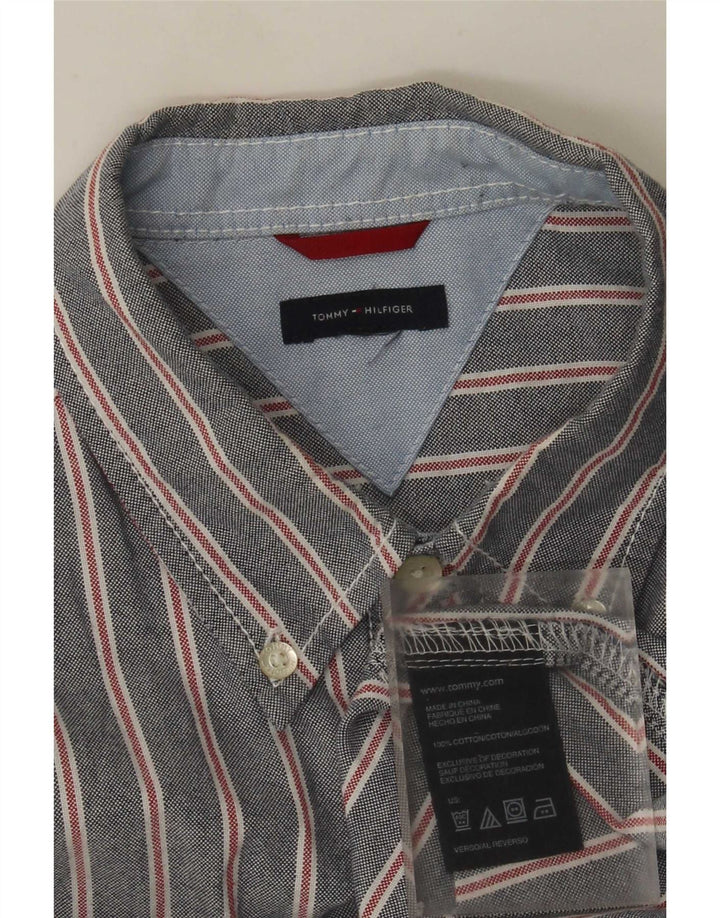 Koszula męska Tommy Hilfiger Średnioszara, bawełniana w prążki