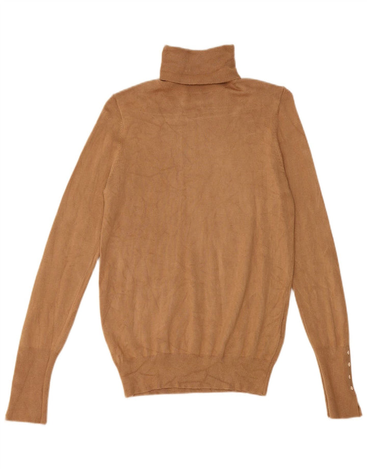 Damski sweter z golfem Zara UK 10 Small Brown Wiskoza