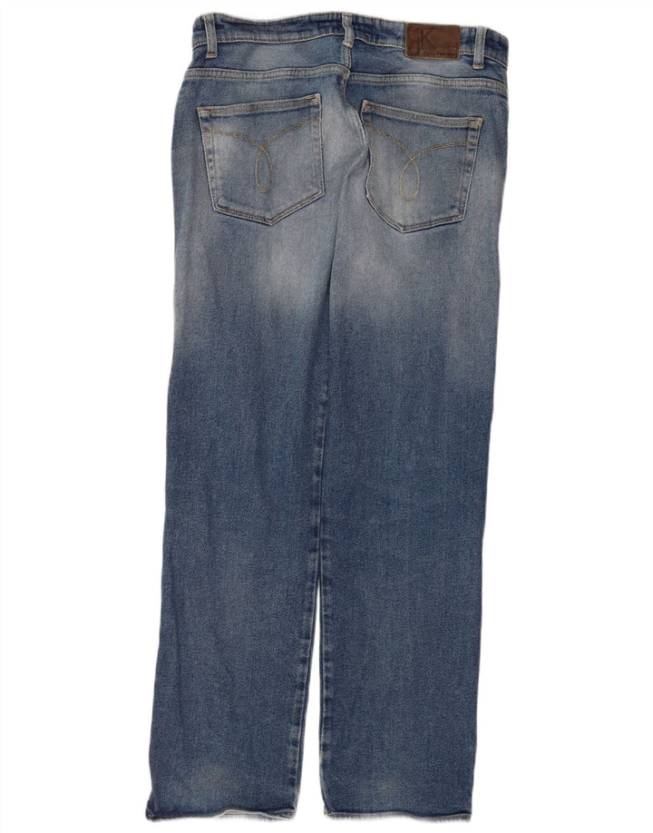 Męskie proste dżinsy Calvin Klein W34 L31 niebieskie
