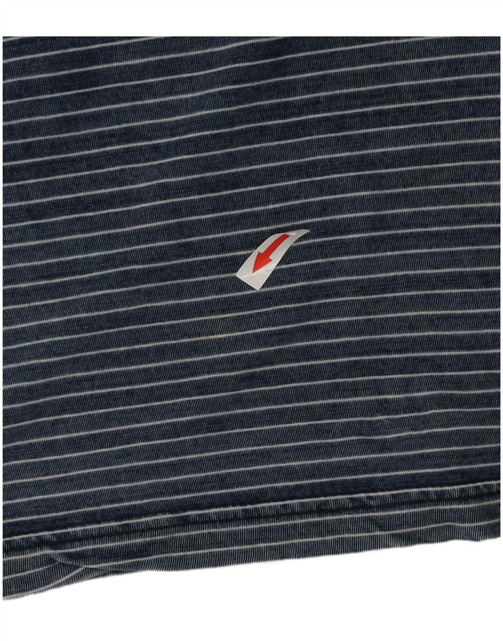 T-shirt męski Penguin, duży, bawełniany w niebieskie paski